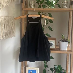 Tart black crop top, xs